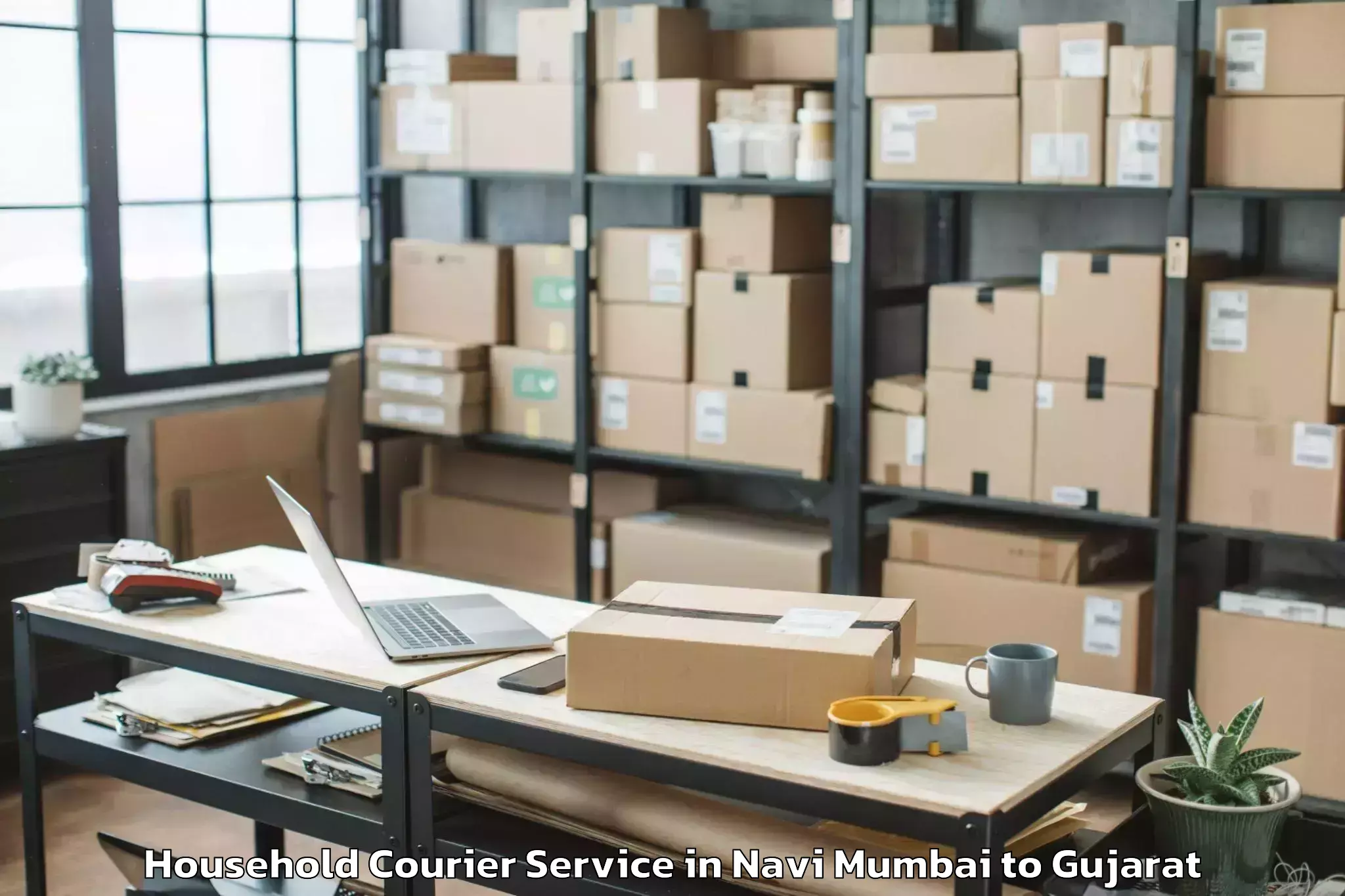 Affordable Navi Mumbai to Dwarka Household Courier